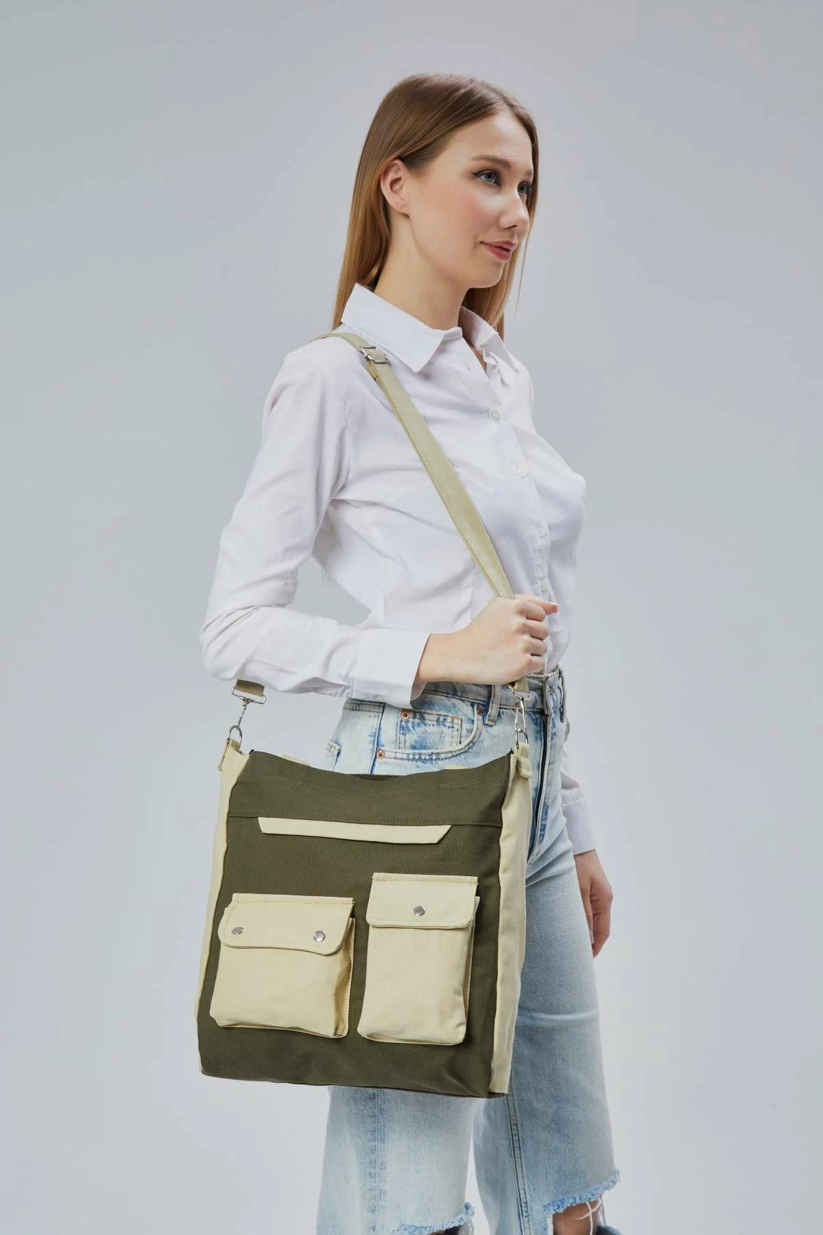 Tote bag Zoozie Bags, e gjelbër e errët, 2356