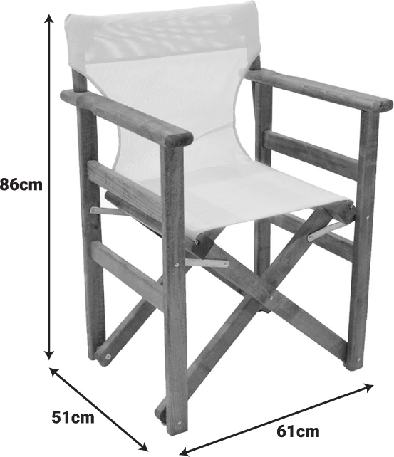 Karrige regjisori Retto, dru ahu i fortë, ngjyrë arre, pëlhurë ecru