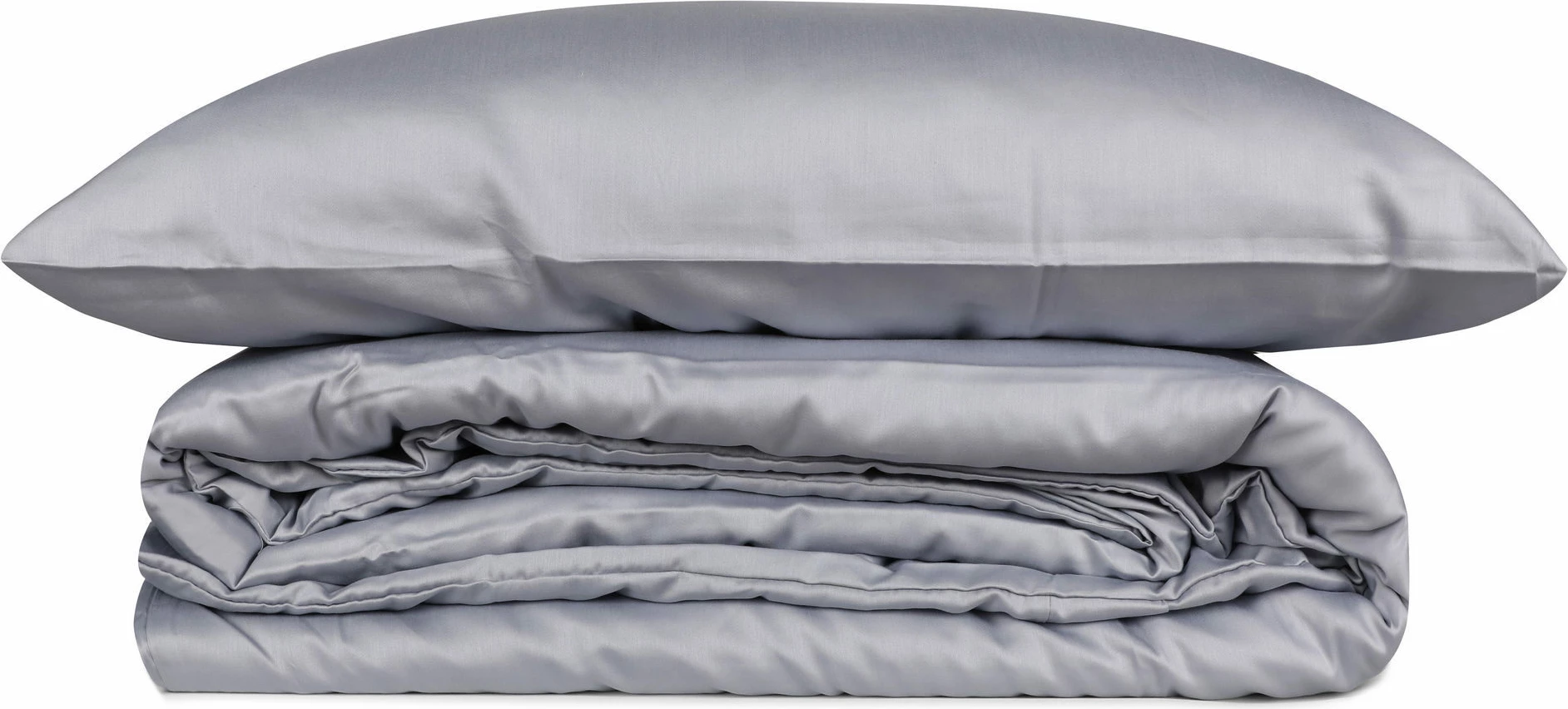 Set mbulesë jorgan për teke XXL, saten, ngjyrë gri, L'Essentiel Linge de Maison