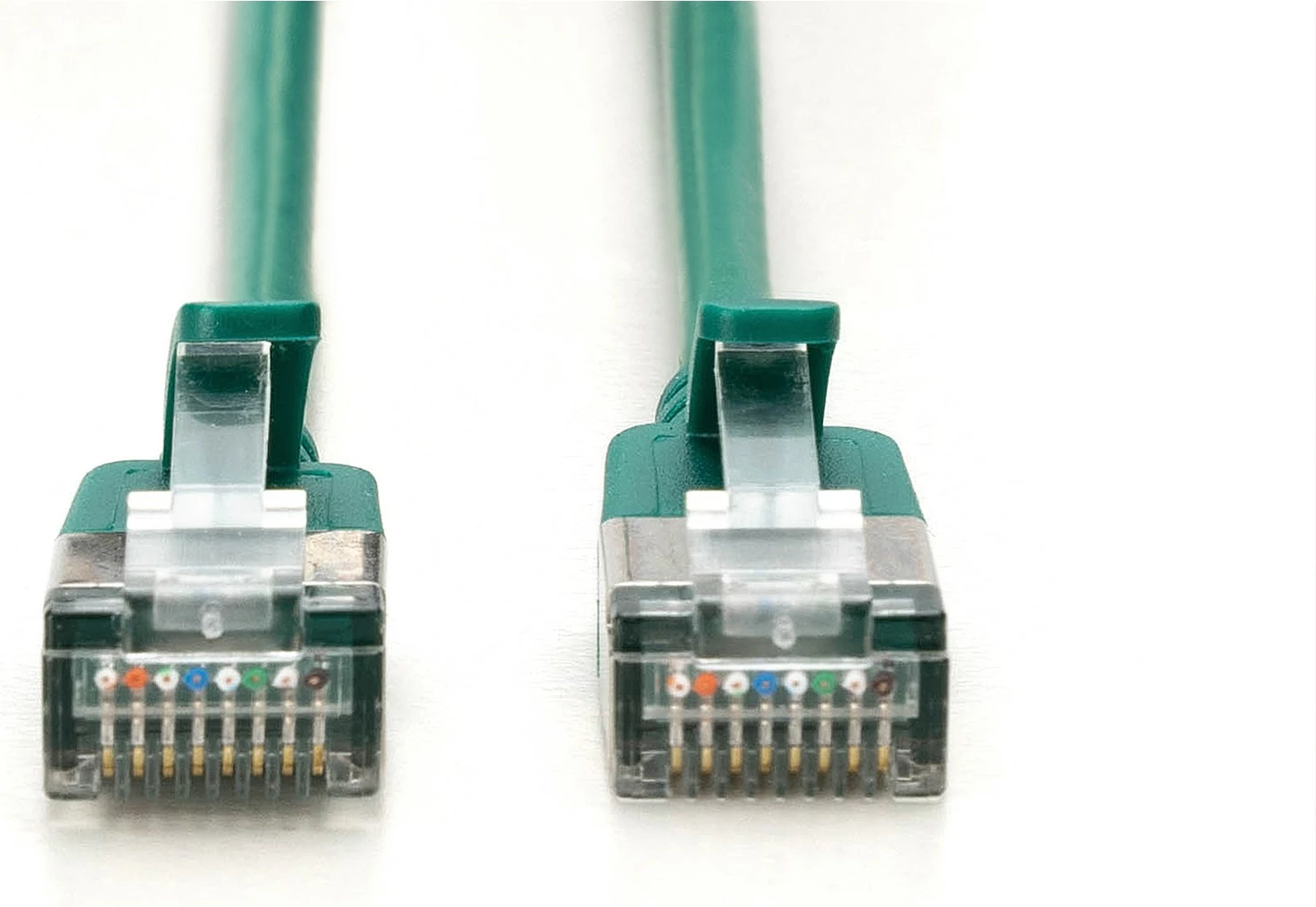 Kabllo rrjeti Digitus CAT 6A F-FTP Slim, 0.5m, RJ-45, e gjelbër