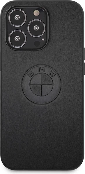 Mbështjellës BMW Leather Embossed për iPhone 13 Pro / iPhone 13, e zezë