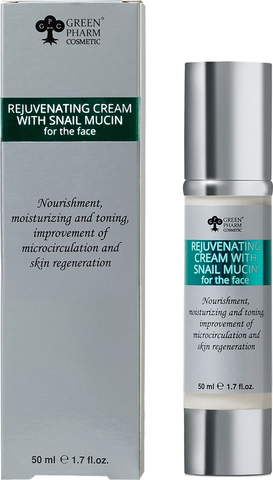 Krem fytyre anti-rrudhë për femra Green Pharm Cosmetic me mucinë kërmilli, 50ml