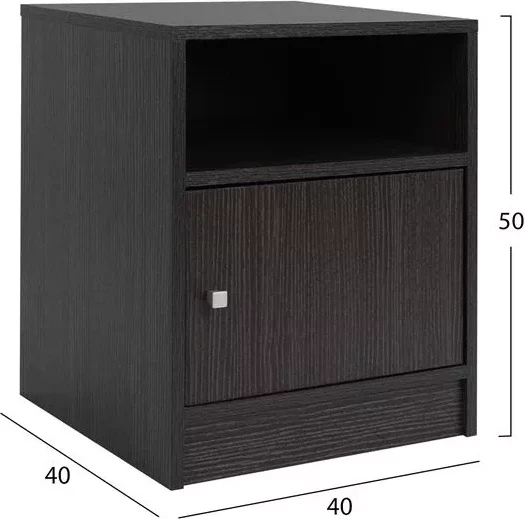 Komodinë FH2205.01 Zebrano 40x40x50, e zezë