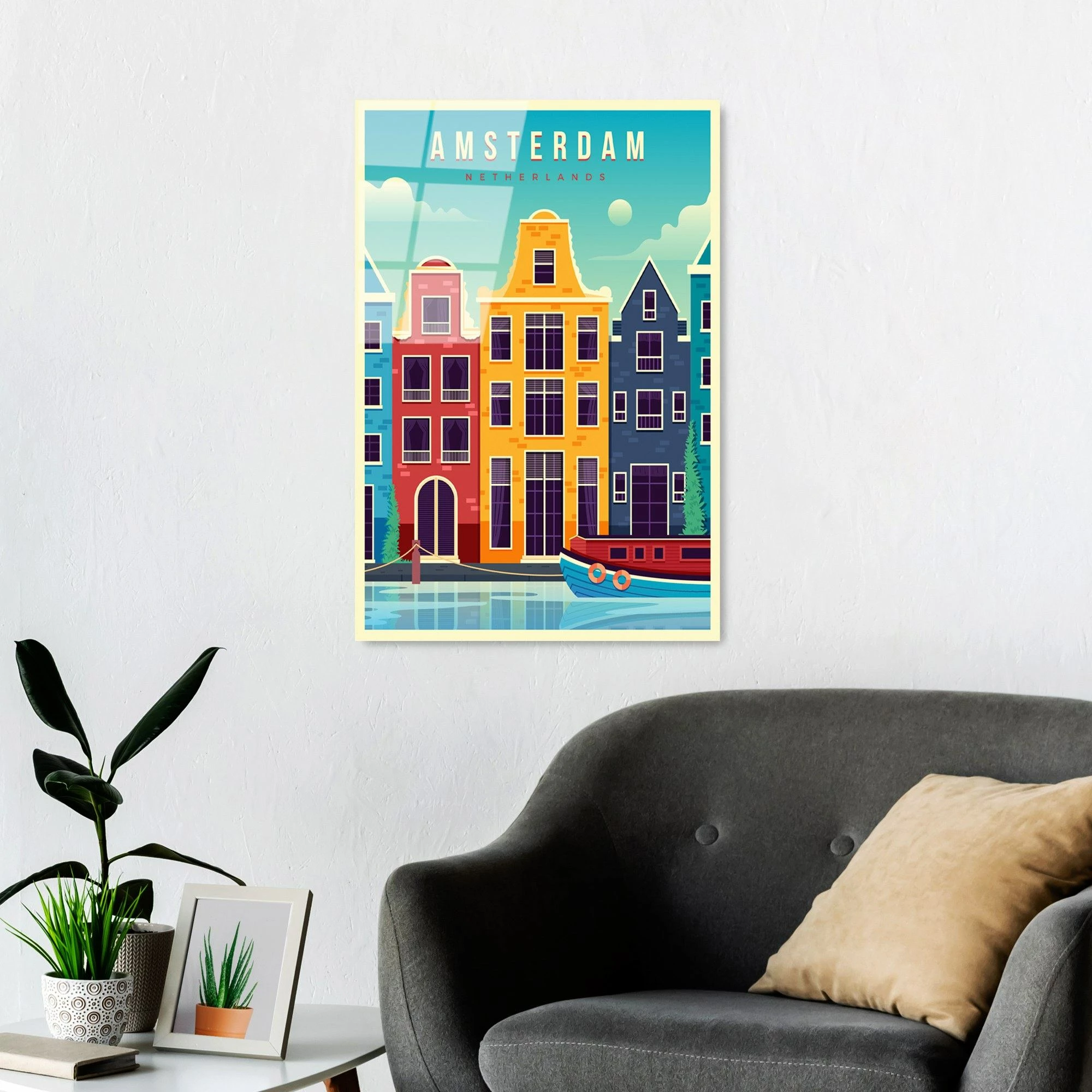 Pikturë dekorative prej xhami të temperuar, Wallity UV-1028, 30x45cm