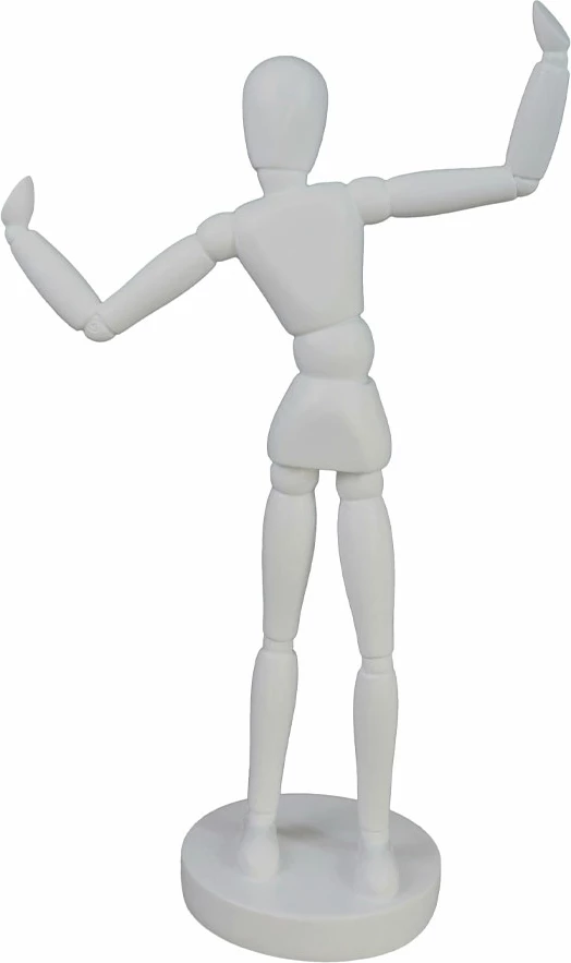 Dekor trupore BALLO CORPO.3, polirezine e bardhë, 21x10.5x35 cm