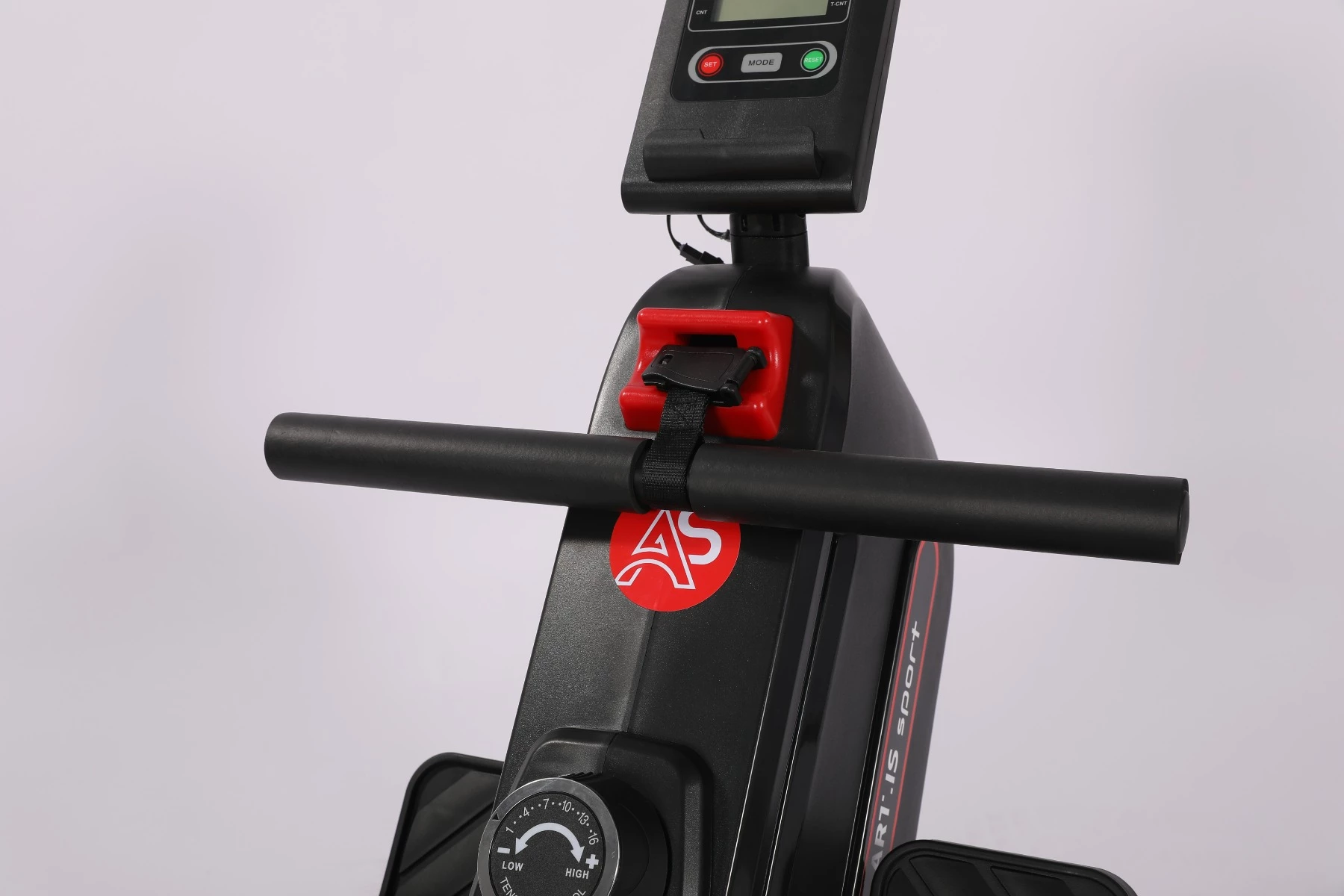 Makinë kanotazhi ART.IS Sport AS4, rezistencë magnetike, Bluetooth, ekran LCD, e palosshme vertikale, e zezë/kuqe