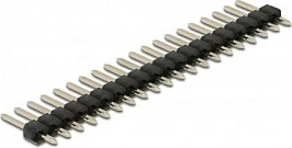 Konektor pin header DeLOCK 20-pin, 2.54mm, 1-rresht, i drejtë, 5 copë, zi