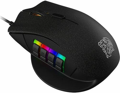 Maus gaming Thermaltake eSports Nemesis Switch RGB MO-NMS-WDOOBK-01, 12000 DPI, 16 butona, USB me kabllo, zi