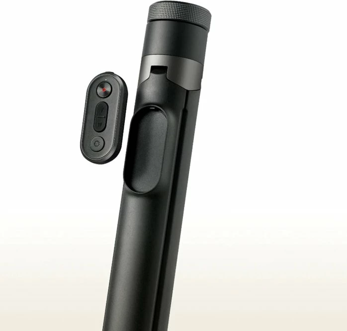 Tripod me shkop selfie Xiaomi Zoom Floor BHR083ZGL, 160 cm, Bluetooth remote, cold shoe, zi, set me çantë bartëse