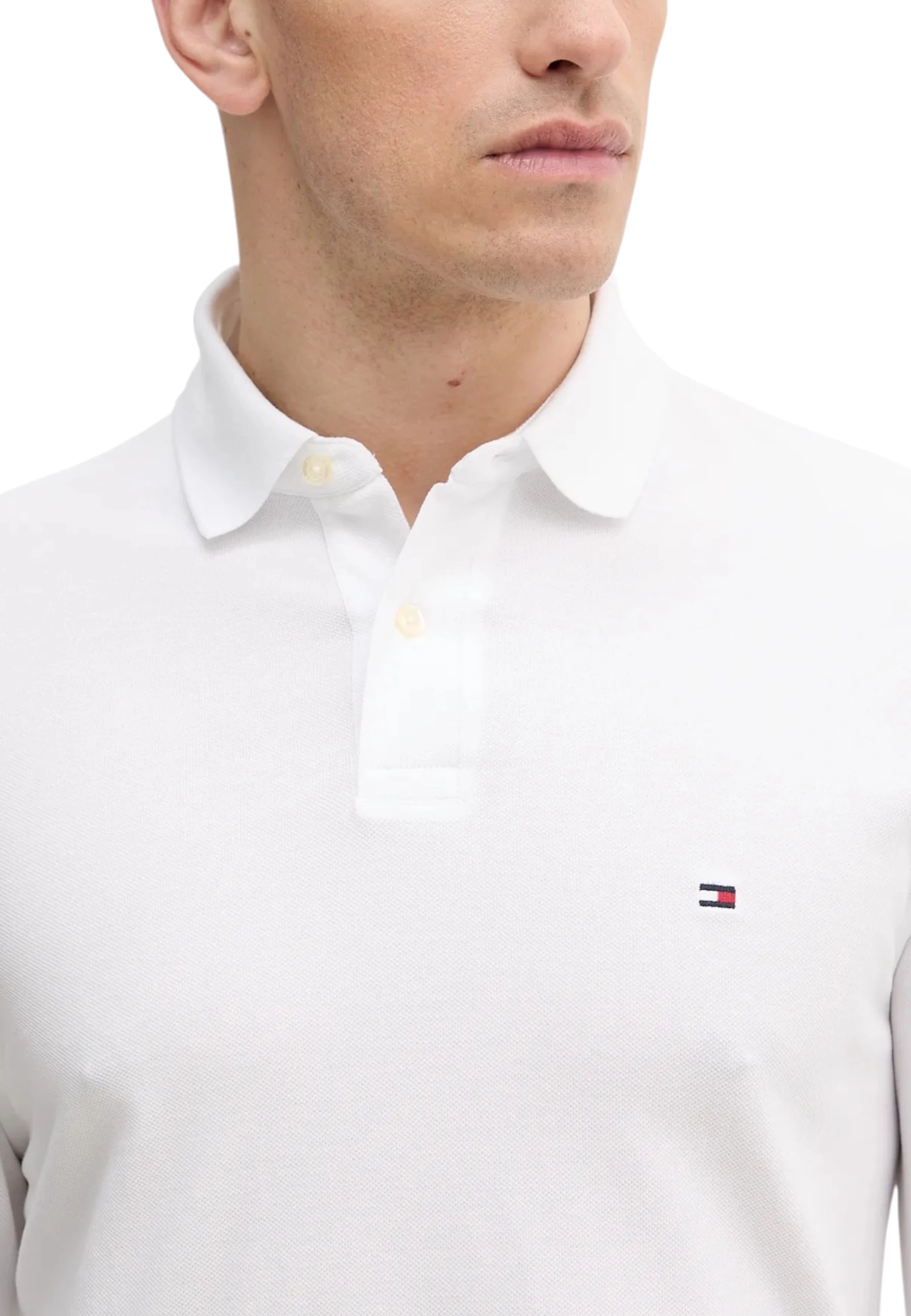 Maicë polo me mëngë të gjata për meshkuj Tommy Hilfiger 1985 Regular LS MW0MW20183, e bardhë [Madhësia: XXL]