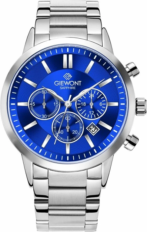 Orë dore meshkuj Giewont GW8510-B3, argjendtë/blu