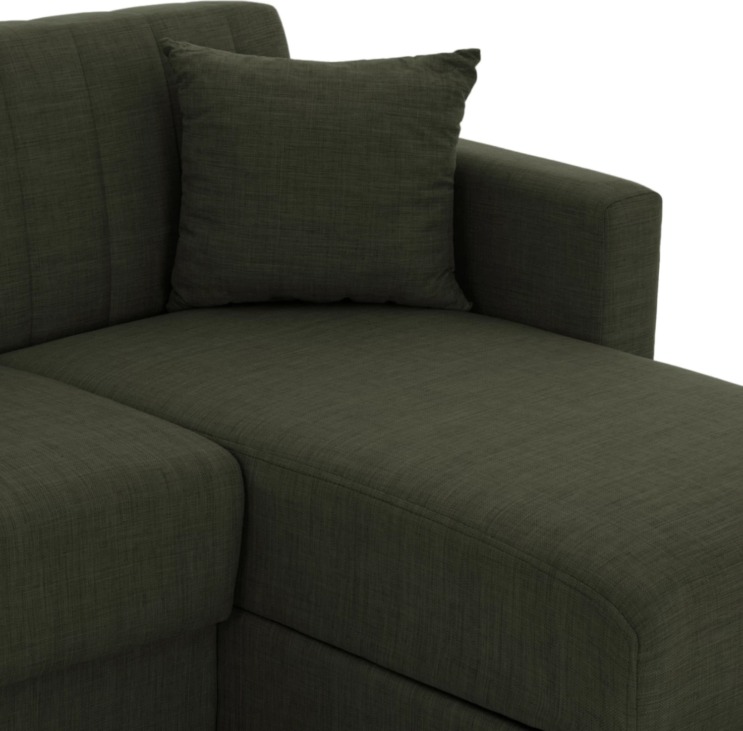 Divan këndor me shtrat, ngjyrë ulliri e errët, FH3244.05, 200x133x77 cm