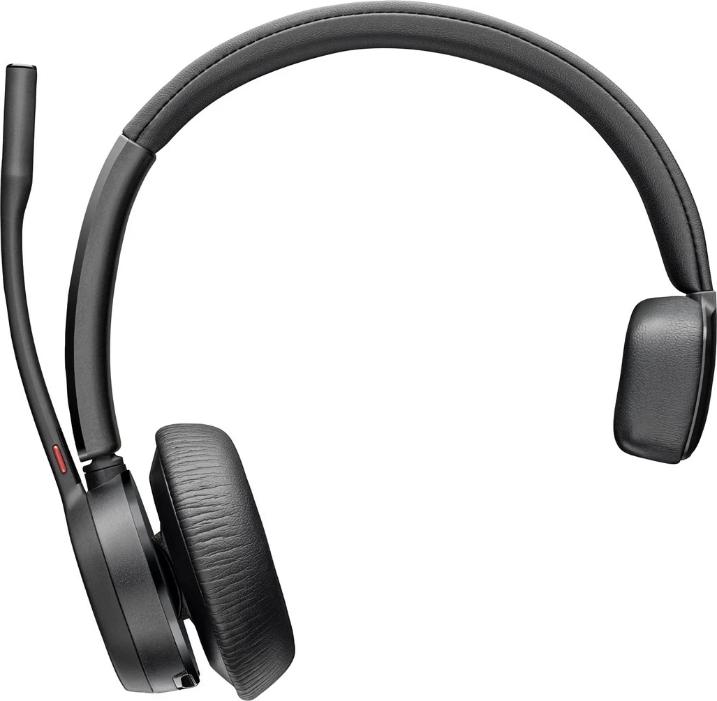Kufje Poly Voyager 4310-M UC me Bluetooth, USB-A në USB-C, BT700 dongle, E zezë