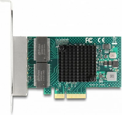 Kartelë rrjeti DeLOCK PCIe 2.0 x4, 4x RJ-45 Gigabit LAN, Grey