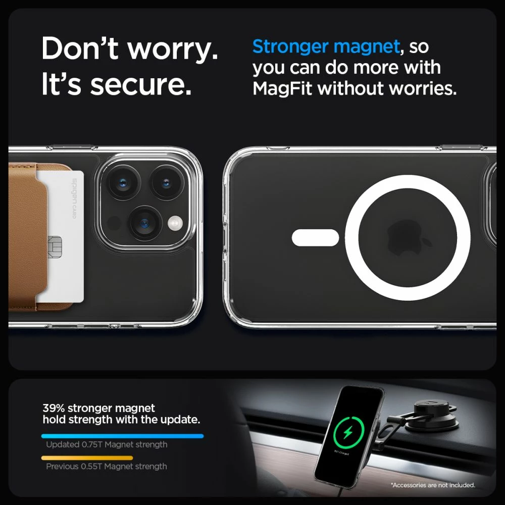 Mbështjellës Spigen Ultra Hybrid Mag për iPhone 15 Pro, MagSafe, frost clear