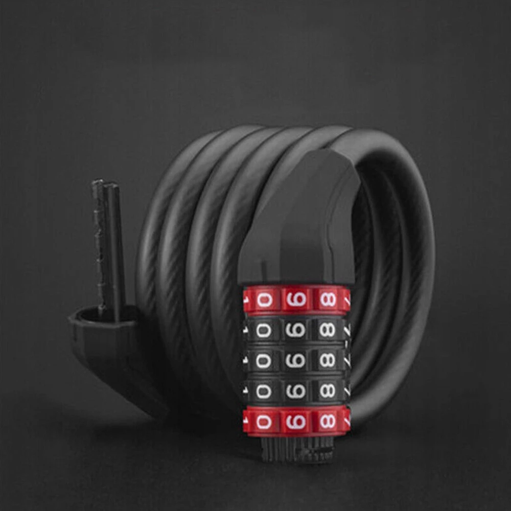 Bravë spirale për biçikletë Rockbros RKS507-1BK, 1.8 m, e zezë