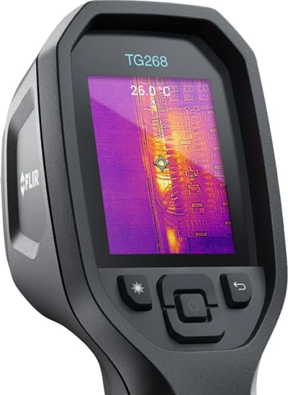 Termometër infra të kuq FLIR TG268 me ekran LCD, 8 GB, i zi
