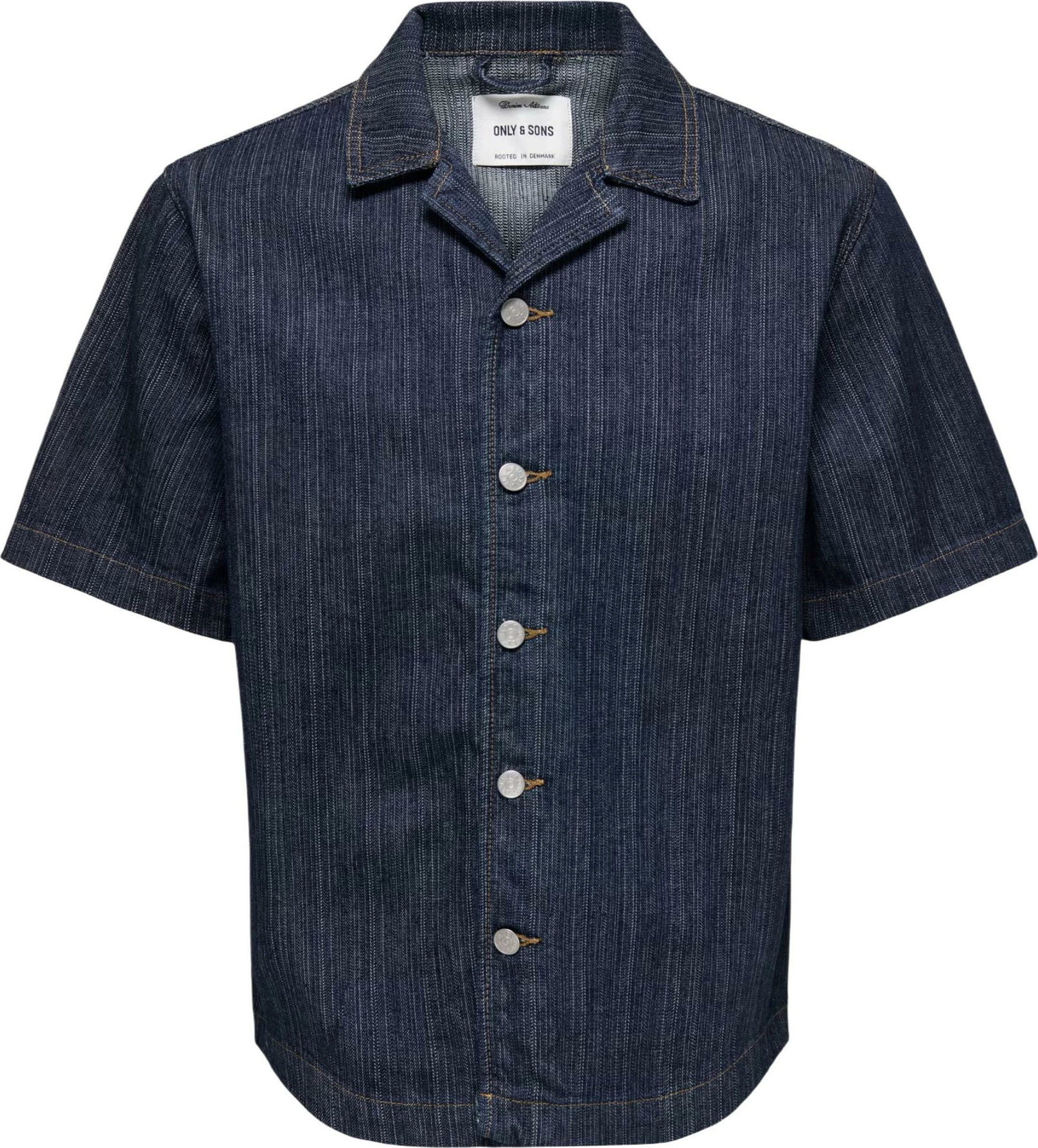 Këmishë me mëngë të shkurta për meshkuj Only & Sons Onswayne 22037354, blu e errët denim [Madhësia: S]