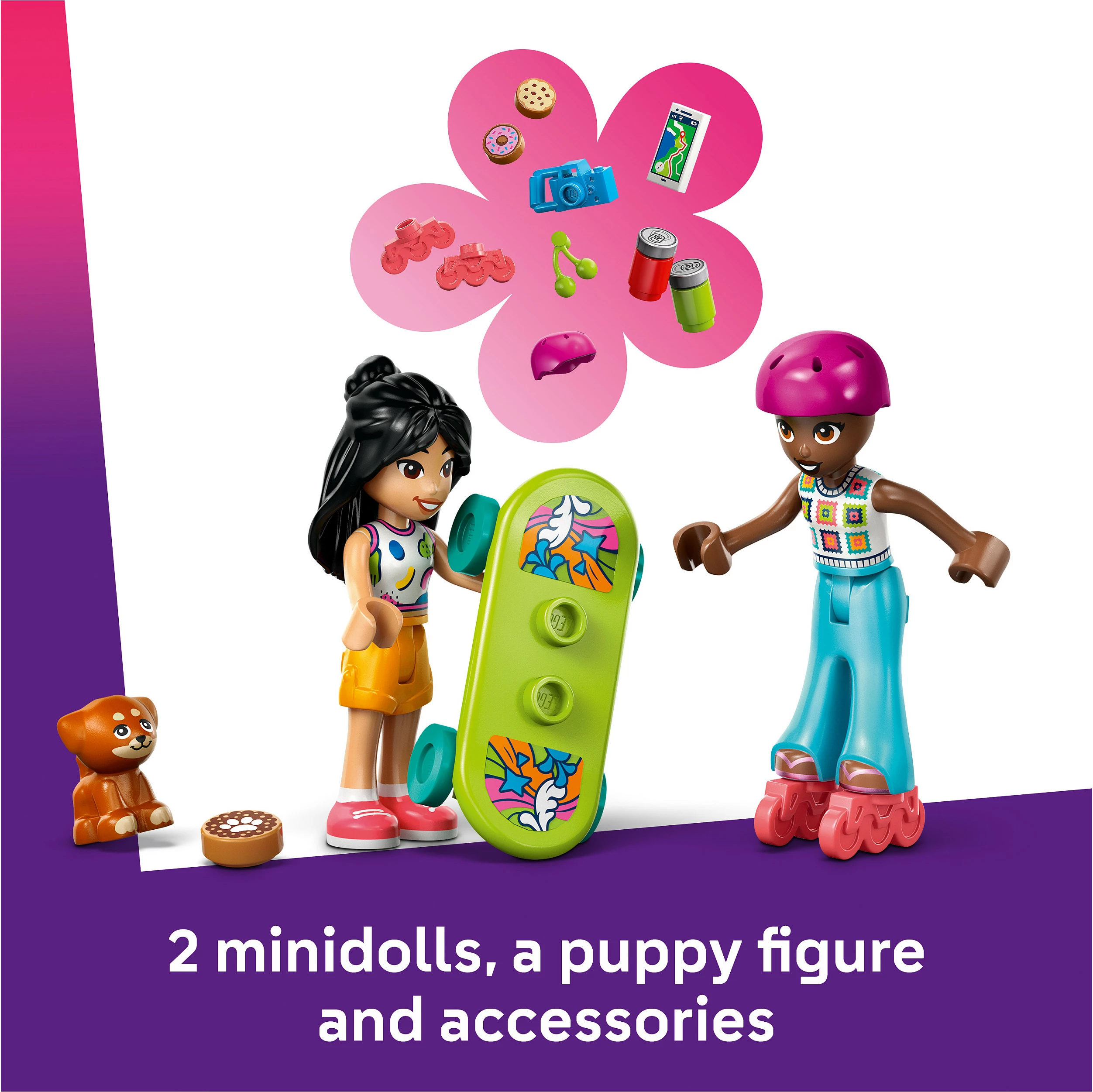 Set ndërtimi LEGO Friends 42659, veturë udhëtimi, 220 copë, e verdhë