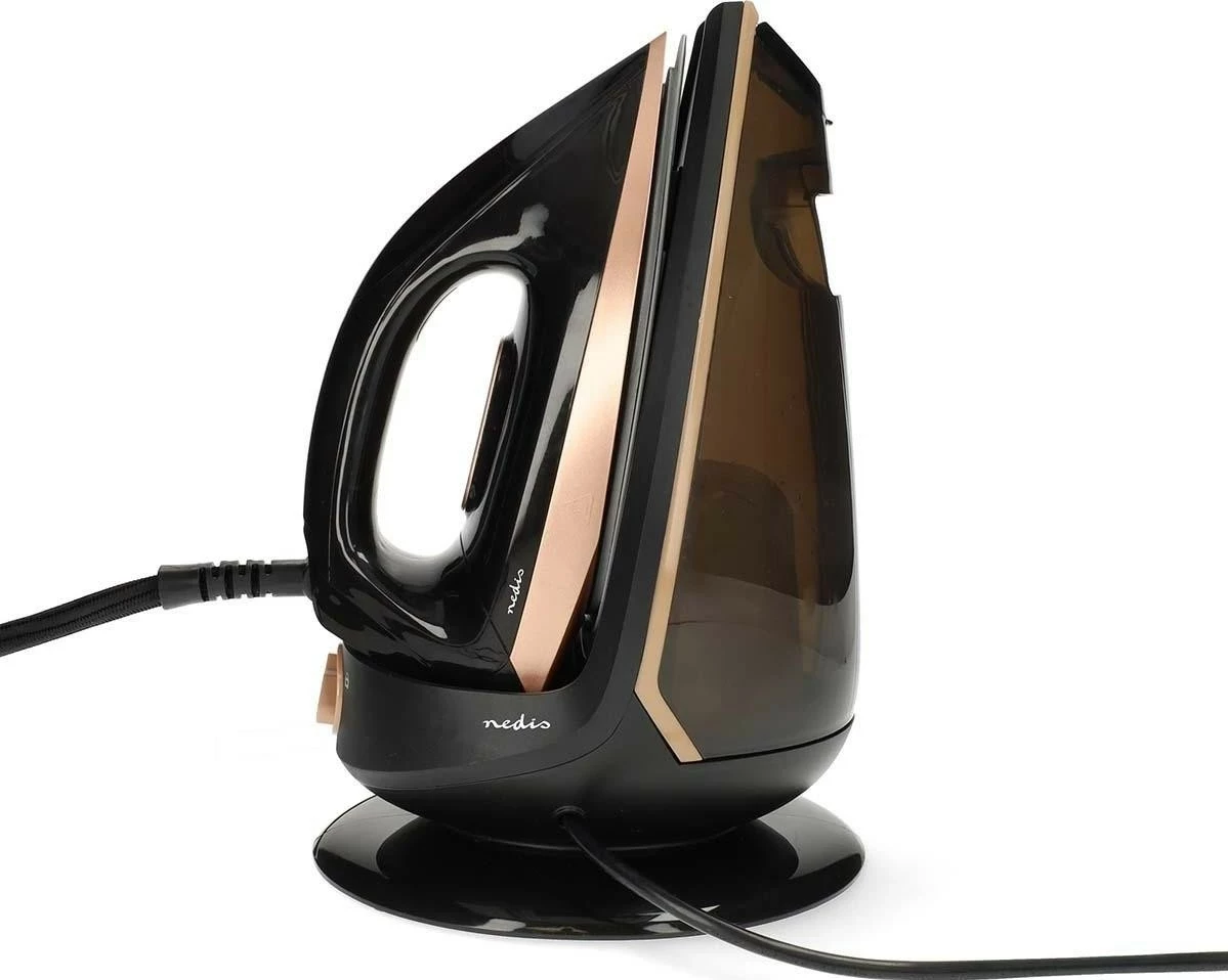 Hekur me avull Nedis IRONSS1000, 2400W, rezervuar 1.5L, pllaka qeramike, i zi