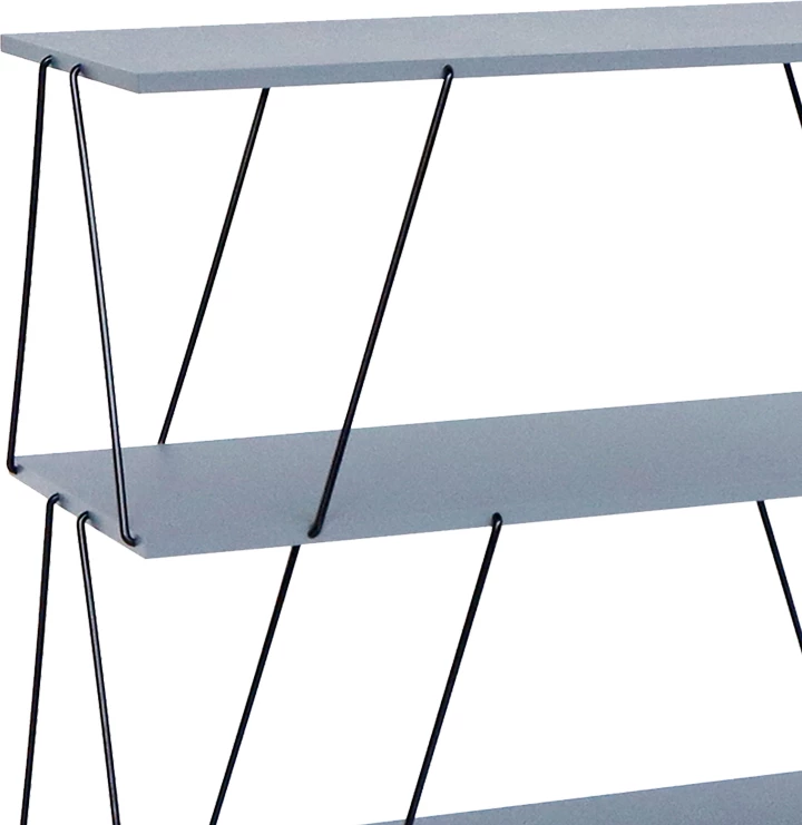 Raft anësor Tars, ngjyrë gri-e zezë, 120x30x90 cm