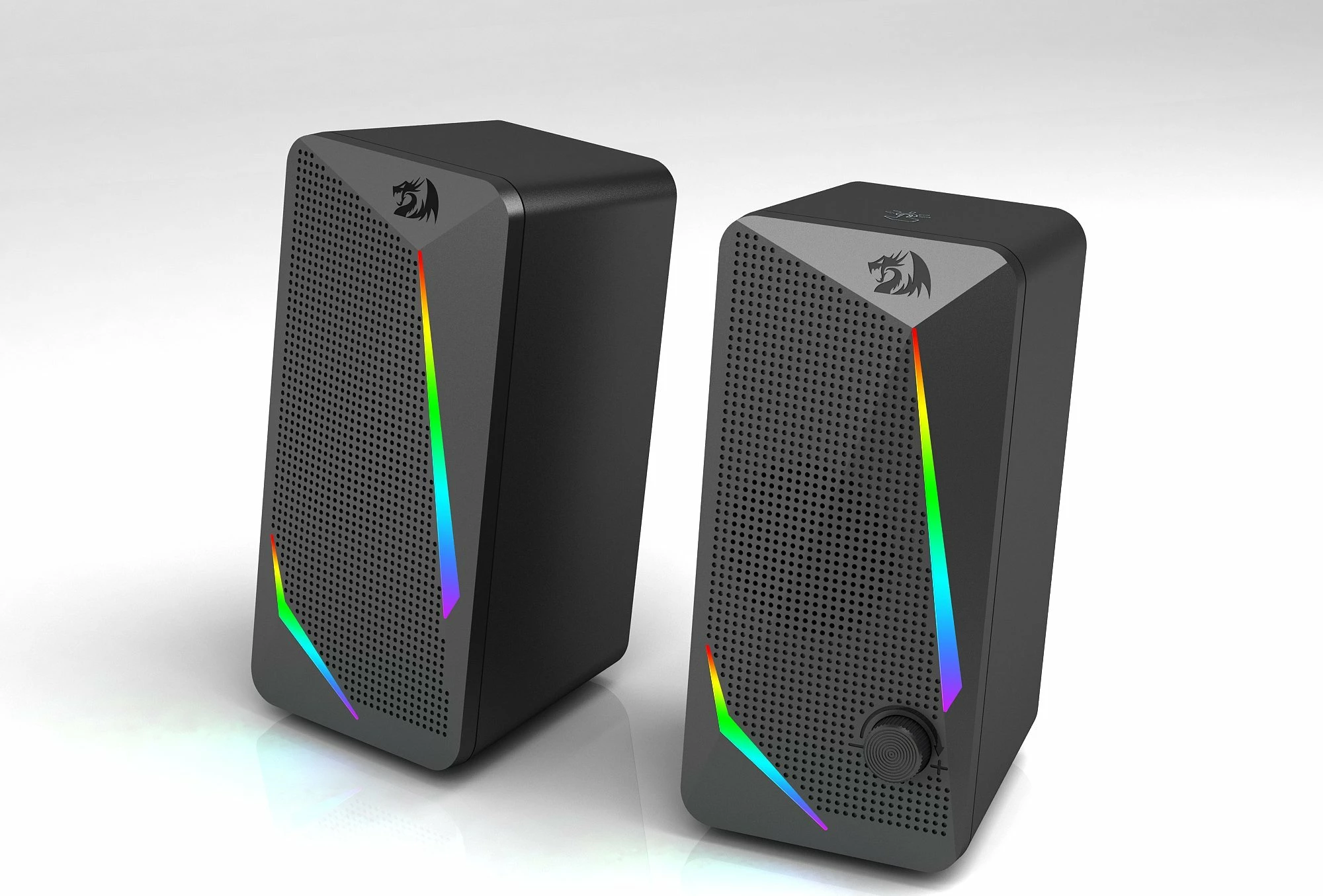 Altoparlantë për kompjuter Redragon GS510 Waltz 2.0, RGB, USB + 3.5mm, të zeza