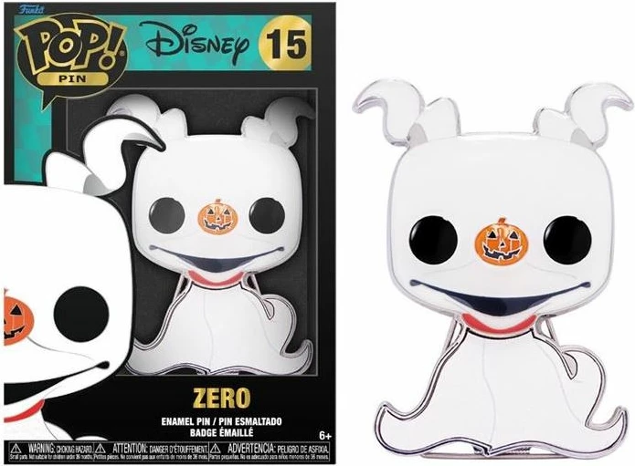 Pin koleksionues Funko Pop Disney Nightmare Before Christmas Zero, i bardhë