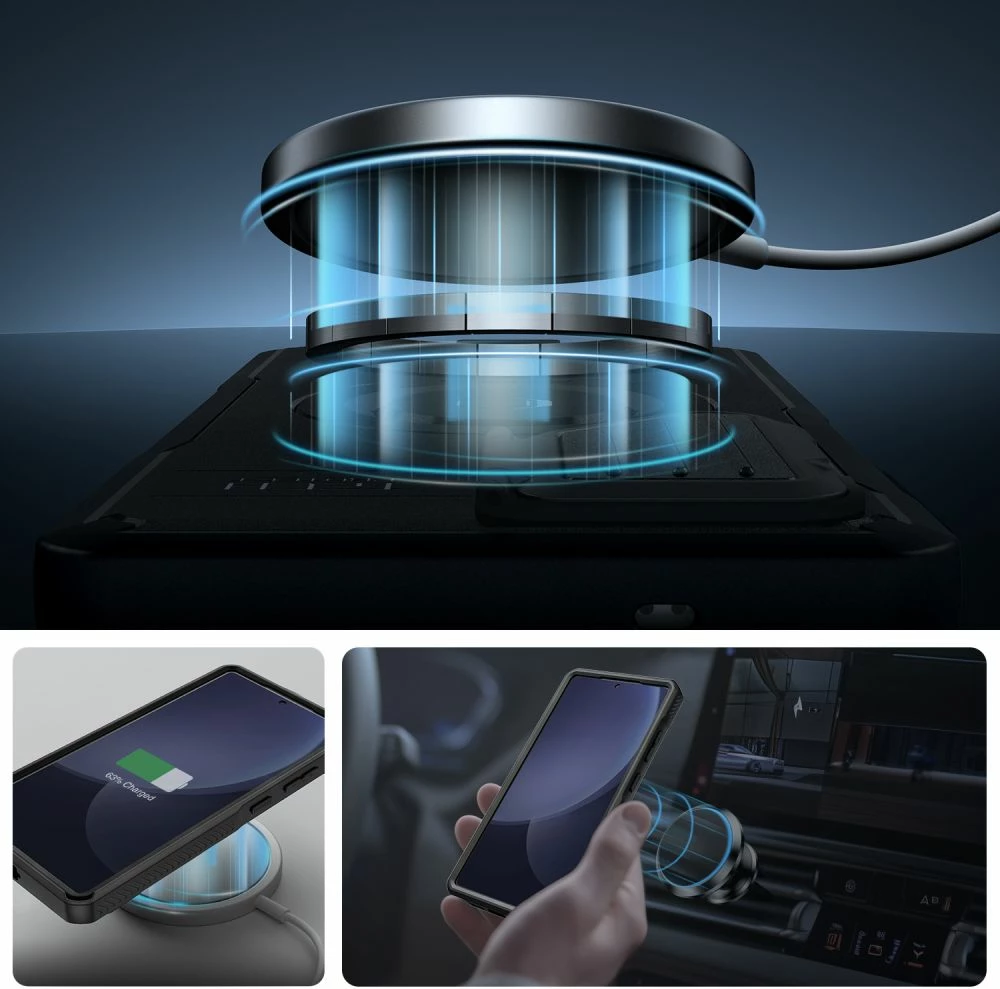 Mbështjellës Tech-Protect Kevlar MagSafe+ për Samsung Galaxy S25 Ultra, i zi