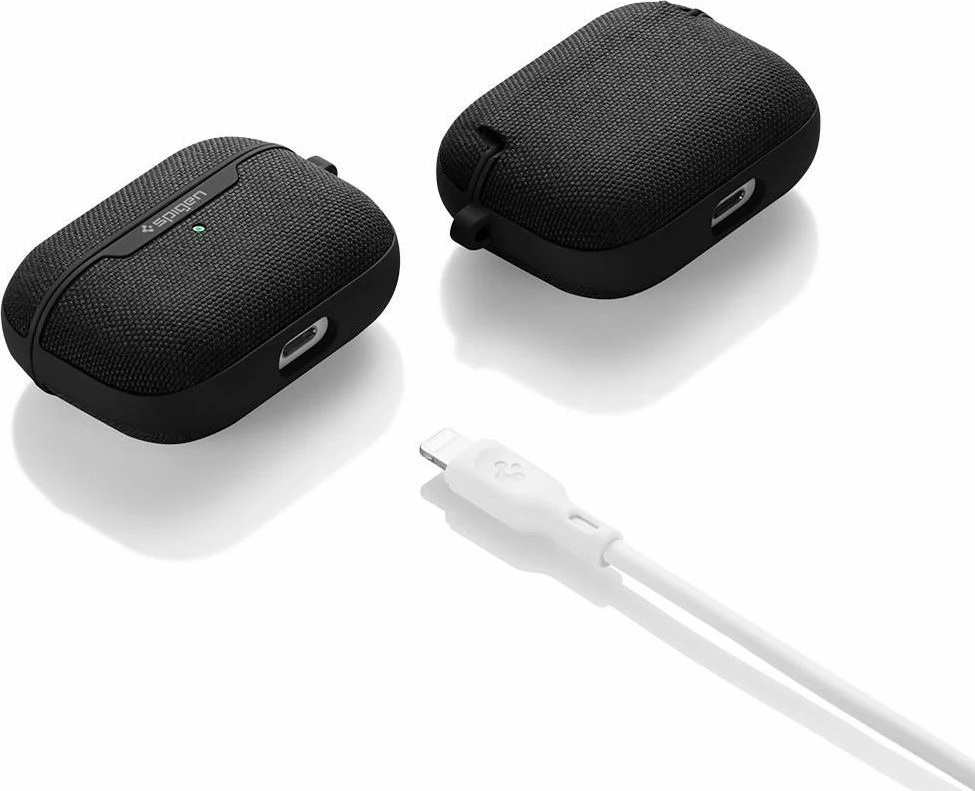 Mbështjellës Spigen Urban Fit për Apple AirPods Pro, me karabinë, i zi (1 copë)