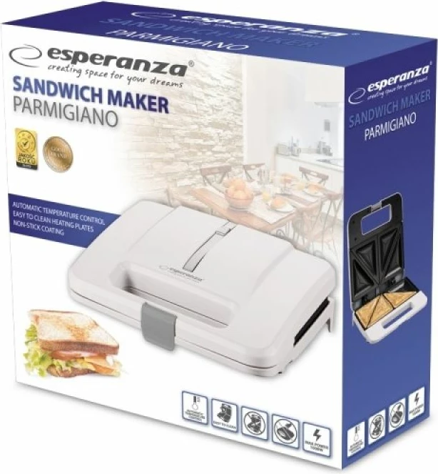 Sandviçiere Esperanza PARMIGIANO EKT010W, e bardhë