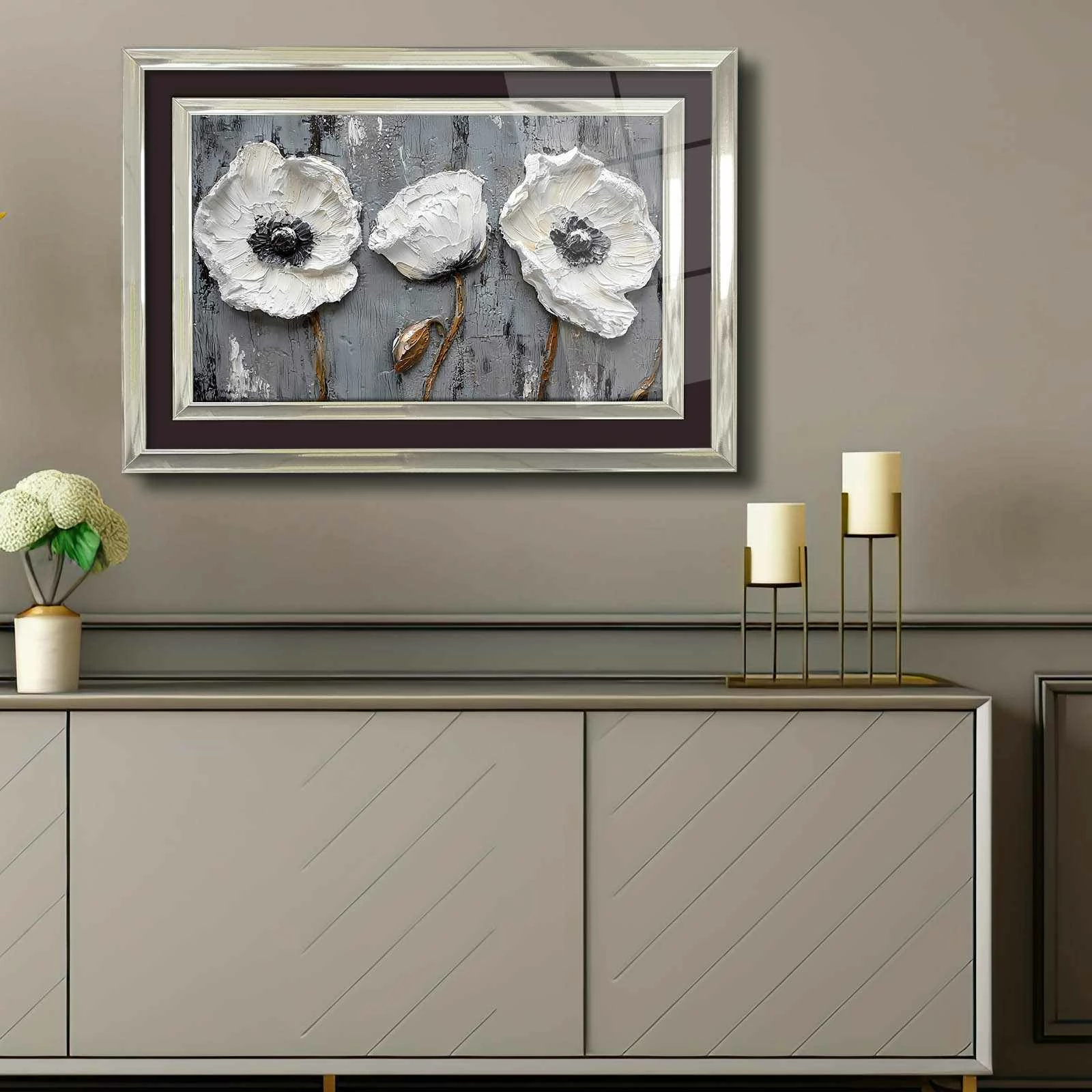 Pikturë dekorative me kornizë, shumëngjyrëshe, Wallity, 43x65cm