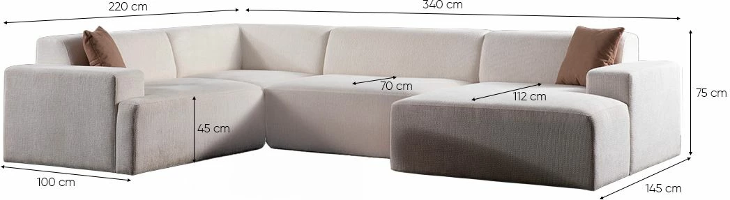 Këndore Melva, Atelier del Sofa, e bardhë (L1,5 + C + O2 + Chl Djathtas)