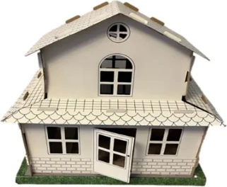 Shtëpi 3D prej druri për ndërtim dhe ngjyrosje Arnas Toys, 41x26x42 cm