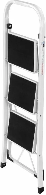 Shkallë palosëse çeliku 3-shkallëshe VONHAUS 3515105, kapacitet 150 kg, e bardhë