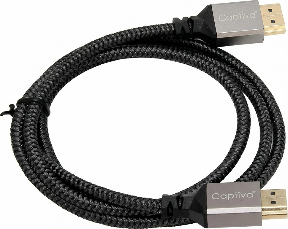 Kabl HDMI Captiva, HDMI në HDMI, 1m, 4K 60Hz, HighSpeed, i zi
