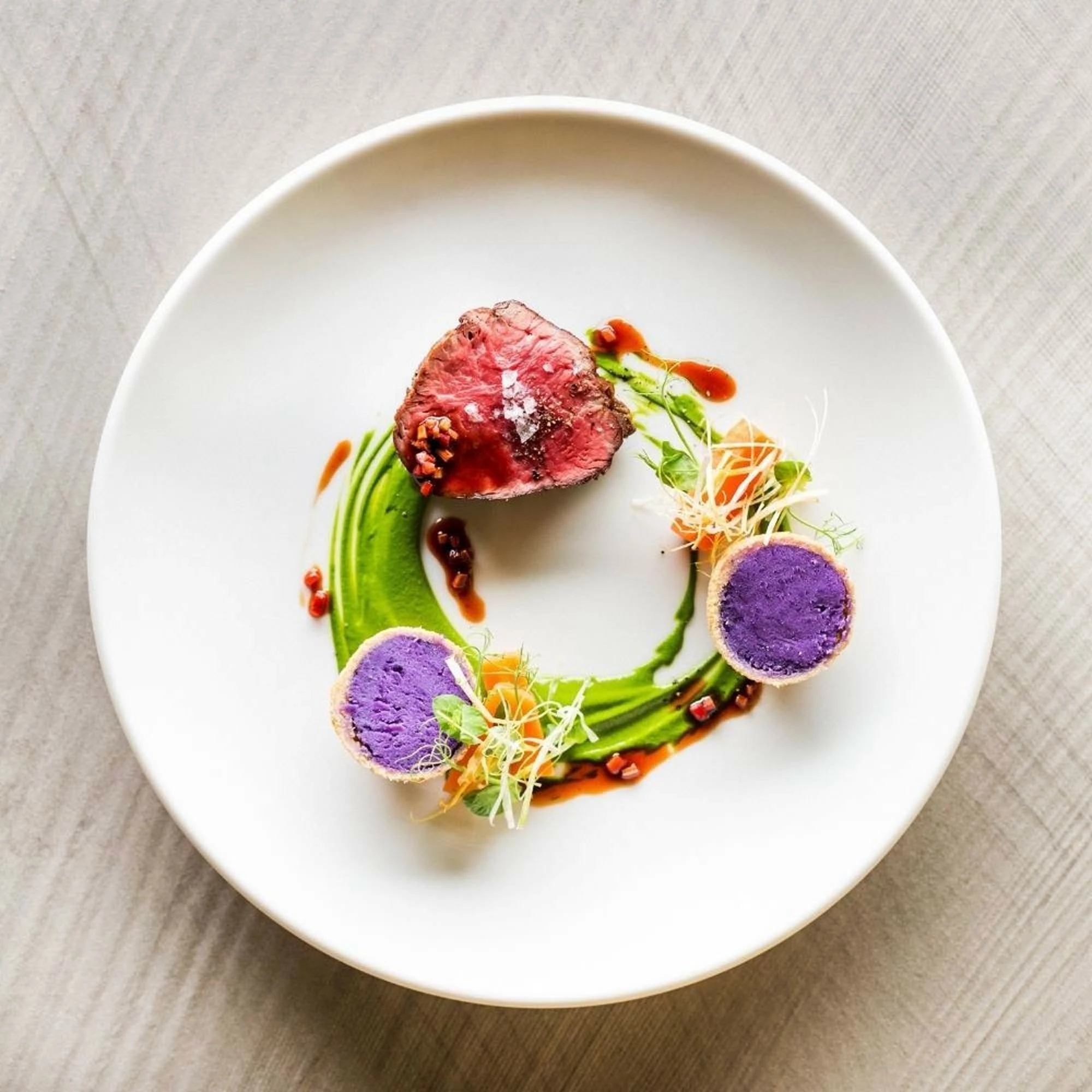 Pjatë e sheshtë pa buzë Fine Dine Crema 250 mm krem, set 6 copë