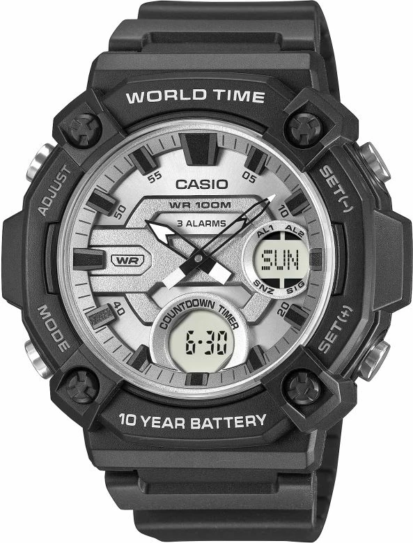 Orë dore për meshkuj CASIO, e zezë