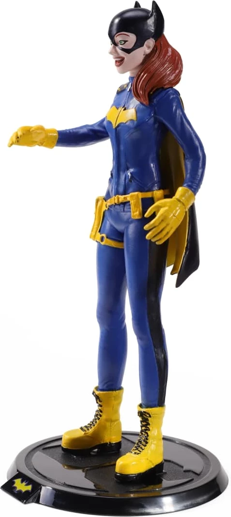 Figurinë Bendyfigs DC Batgirl (Comic) Noble Collection, 19 cm, blu/verdhe, me stand