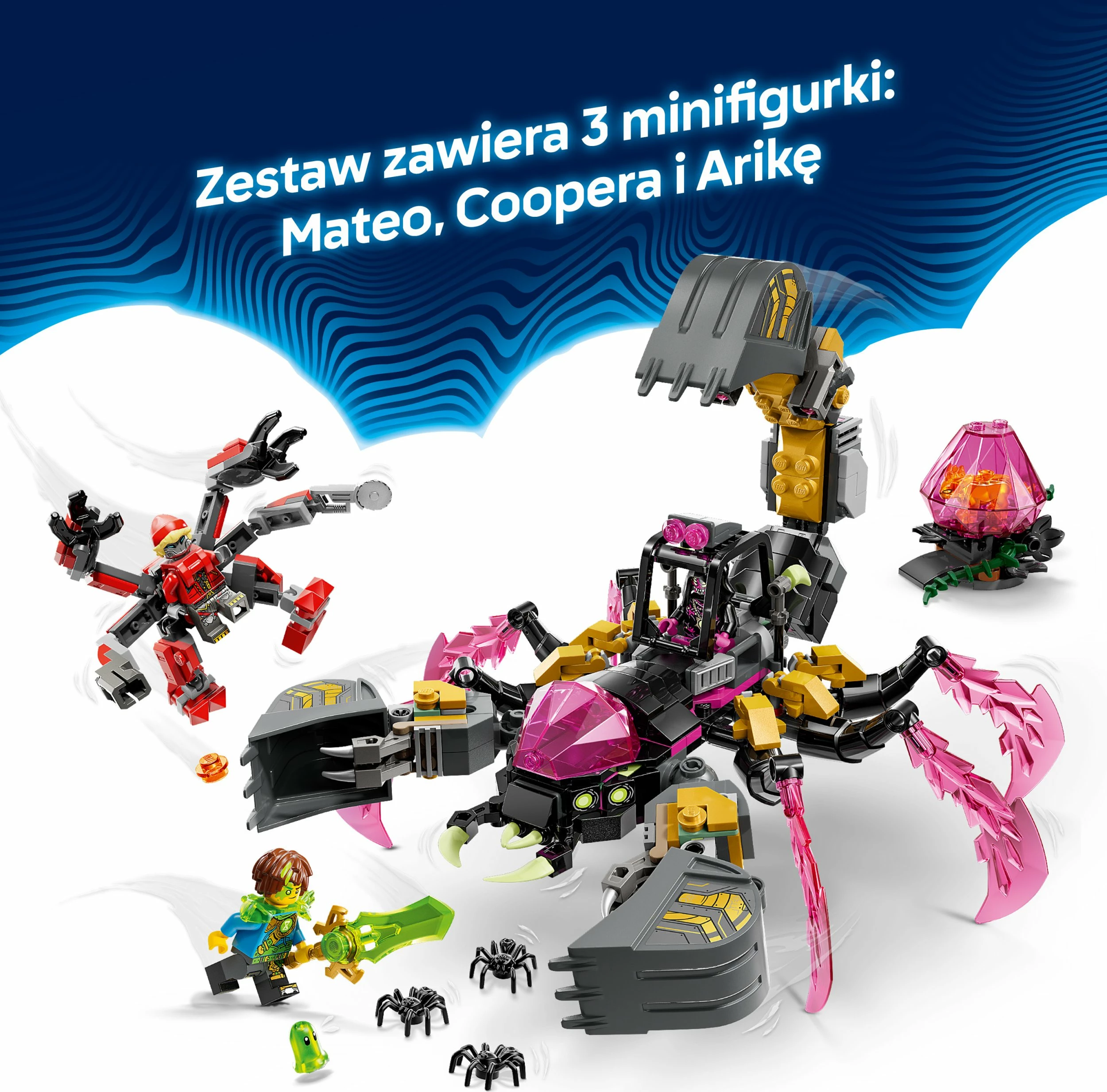 Set konstruksioni LEGO DREAMZzz Nightmare Scorpion Excavator 71513, 505 pjesë, 2-në-1