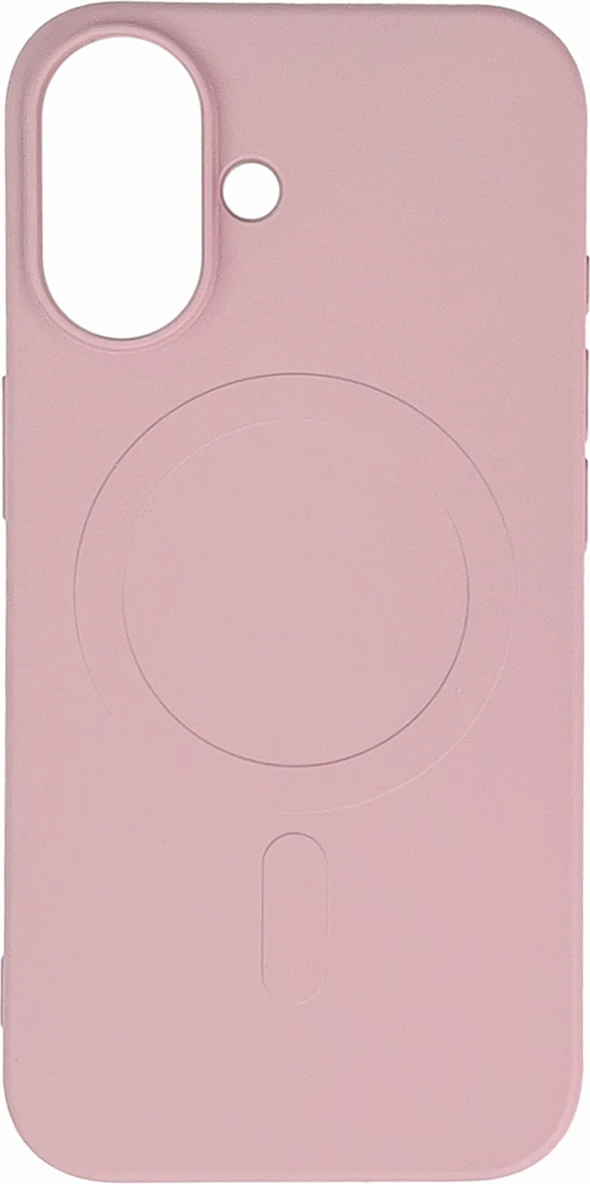 Mbështjellës Hurtel Liquid Silicone Case MagSafe për iPhone 16, rozë e çelur