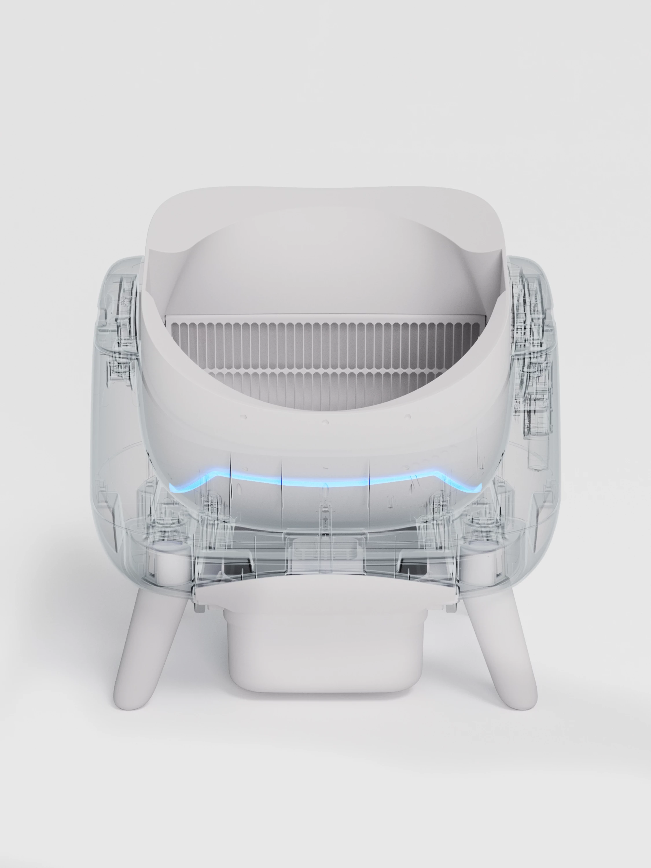 kuti rëre smart automatike për mace Catlink C08 Scooper OPEN-X, me Wi‑Fi/app, 4 L rërë + 12 L depo mbetjesh, gri