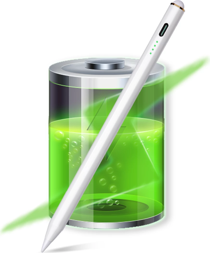 Stilus aktiv, Joyroom JR-X9S, palm rejection dhe ndjeshmëri këndi, magnetik, 8-10h, për iPad, i bardhë, me 2 maja zëvendësuese