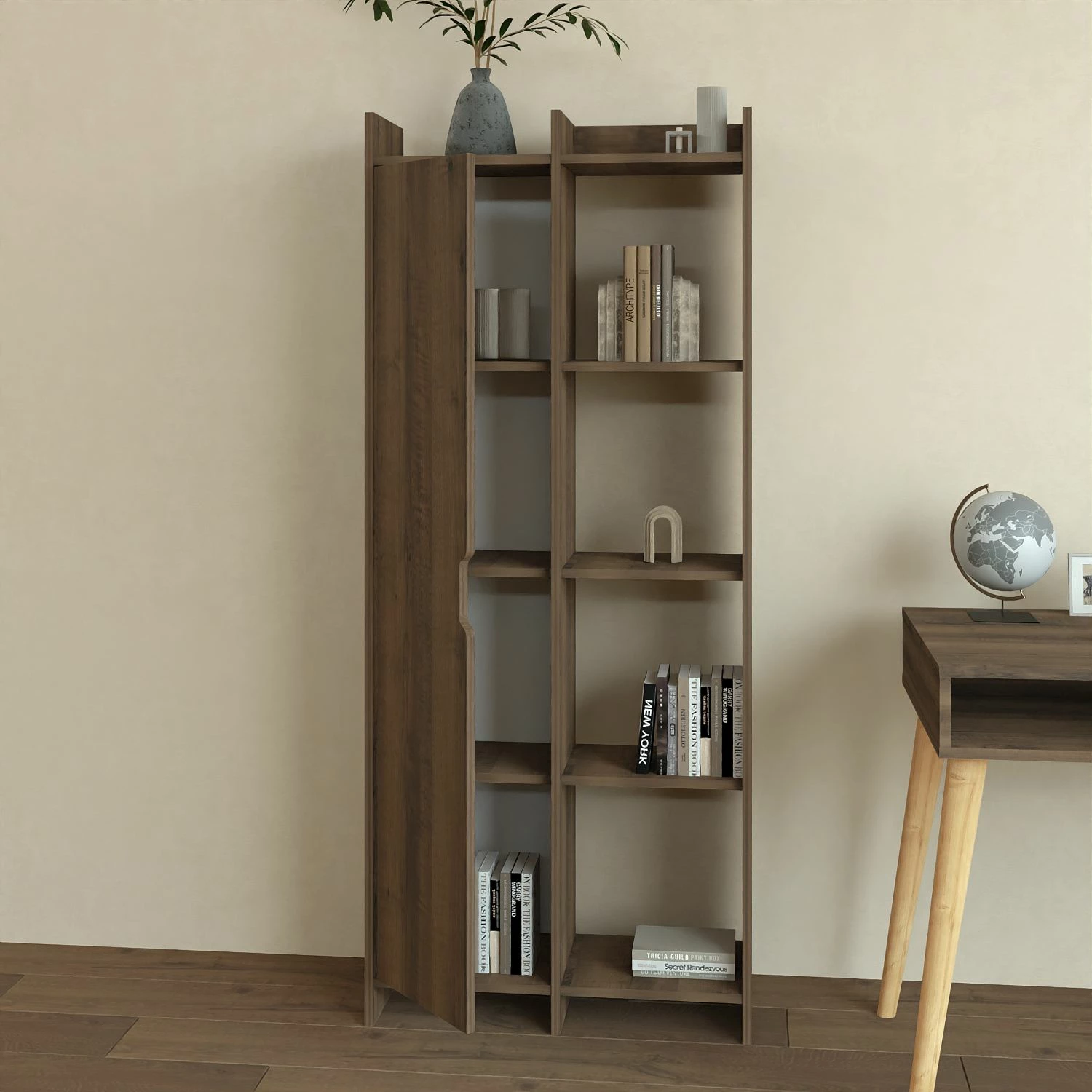 Raft librash Hanah Home, ofertë, ngjyrë lisi