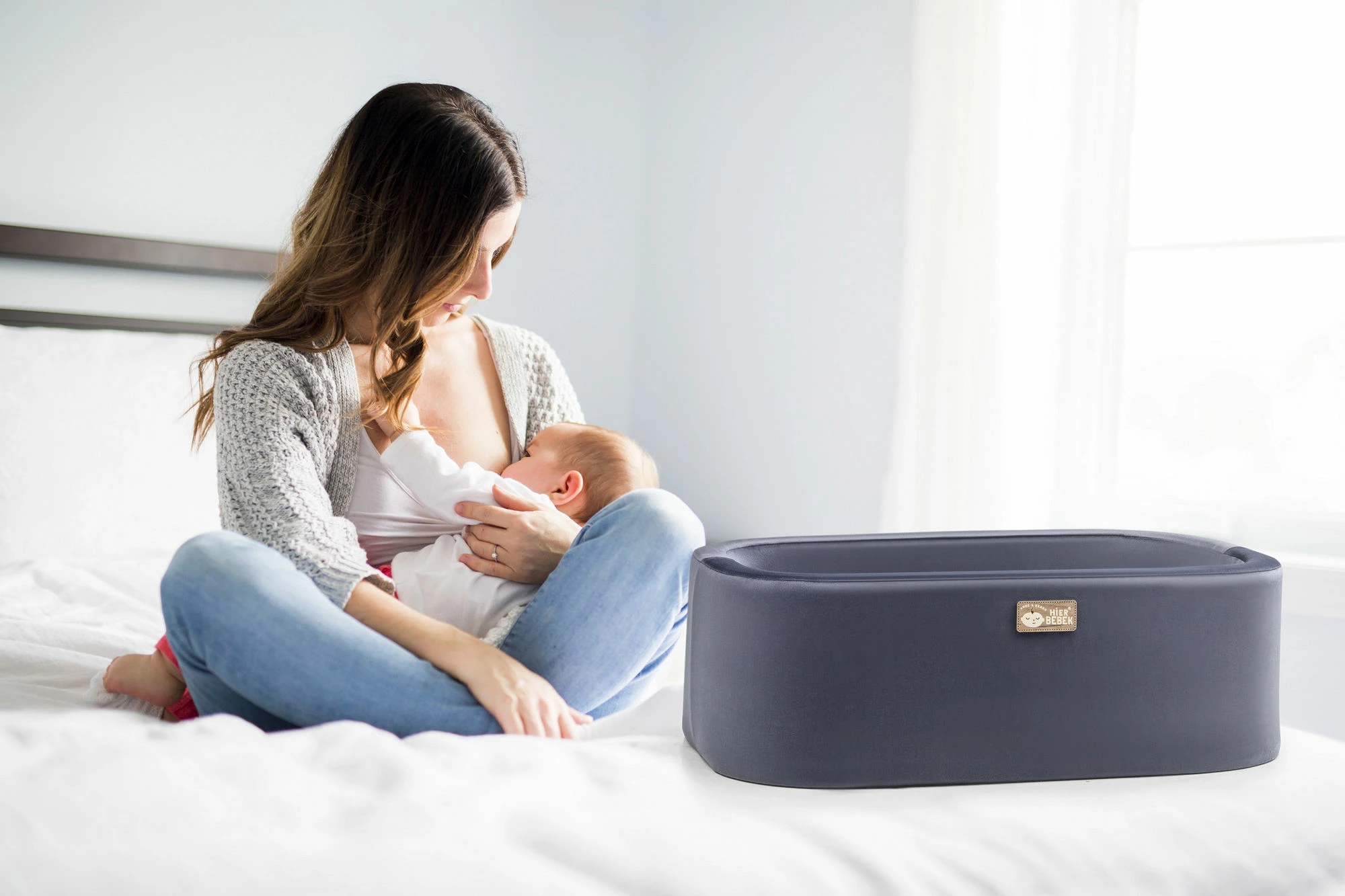 Djep Skye Decor, ngjyrë e zezë, arrë