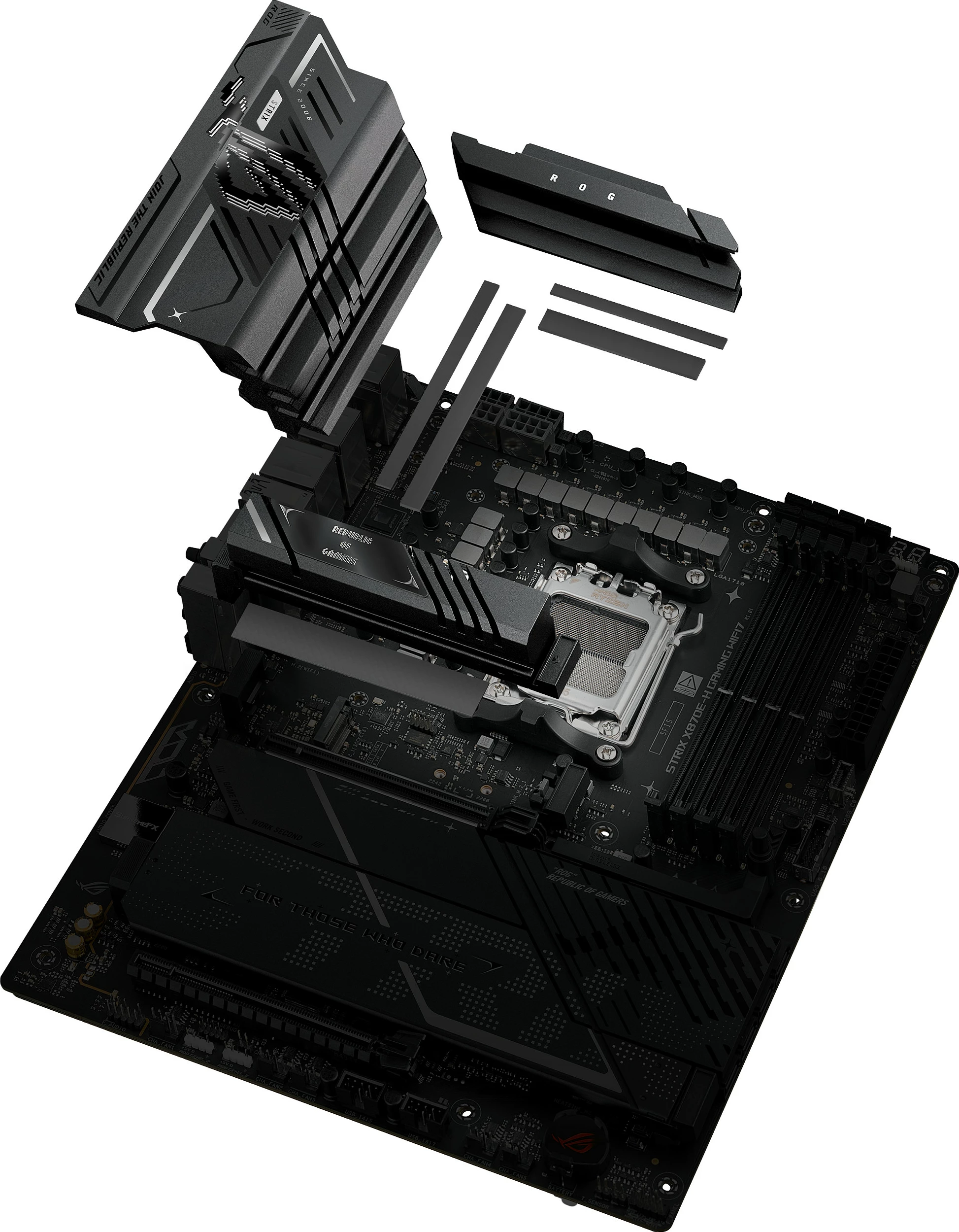 Pllakë amë ASUS ROG STRIX X870E-H GAMING WIFI7, Socket AM5, ATX, DDR5 deri 256GB, e zezë