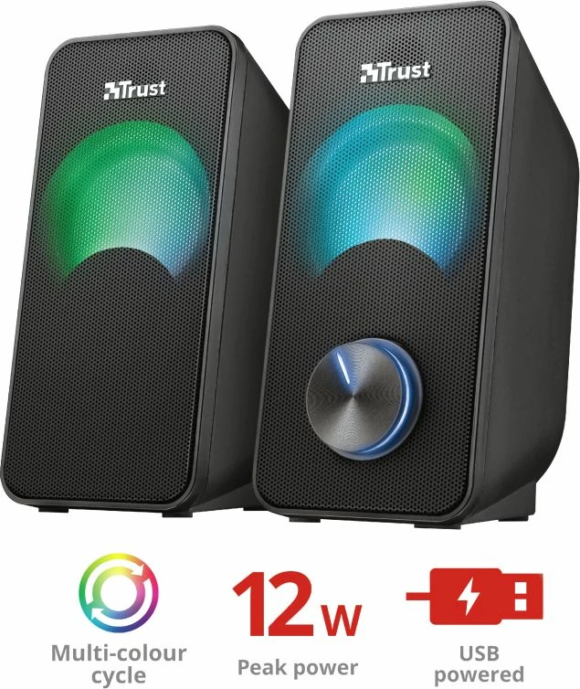 Altoparlantë Trust Arys 23120 2.0 RGB 12 W, zi