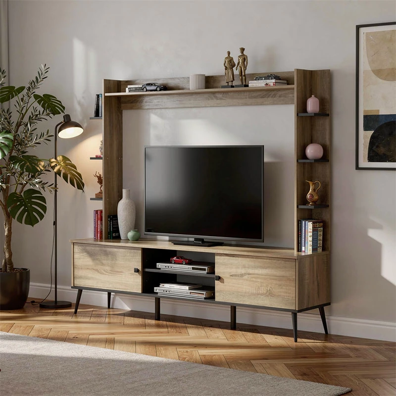 Set TV Zezan, ngjyrë sonoma-antracit, 182.5x40x162cm