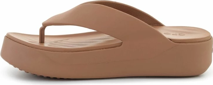 Flip-flopa platforme për femra Crocs Getaway, milk chocolate