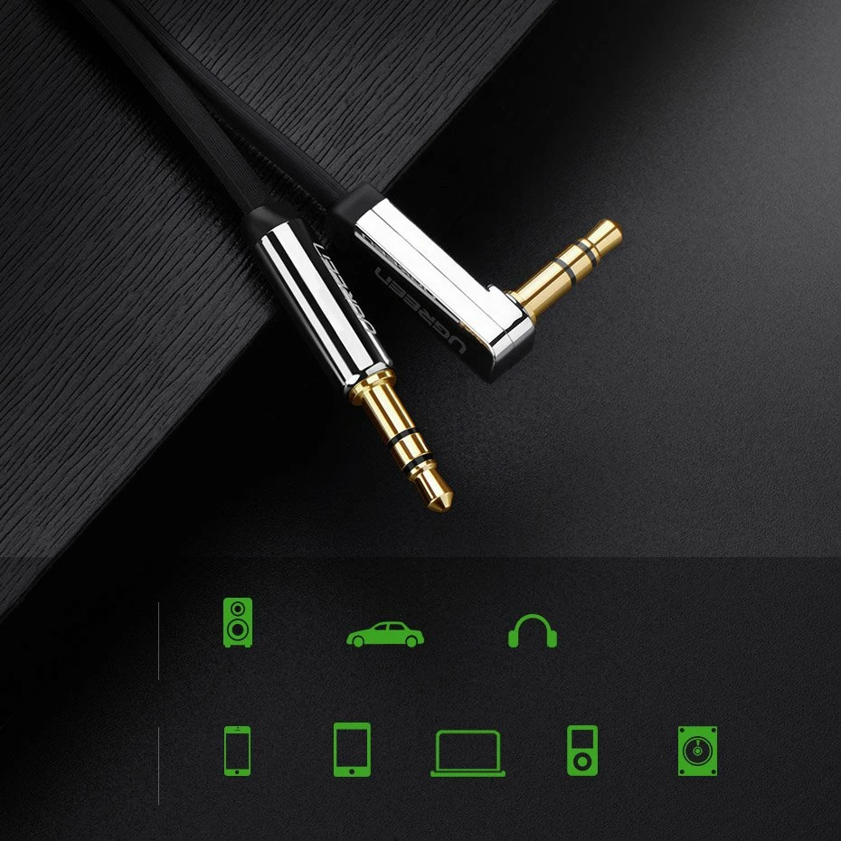 Kabllo audio AUX Ugreen 10728, 3.5 mm mini jack, 3 m, argjendtë