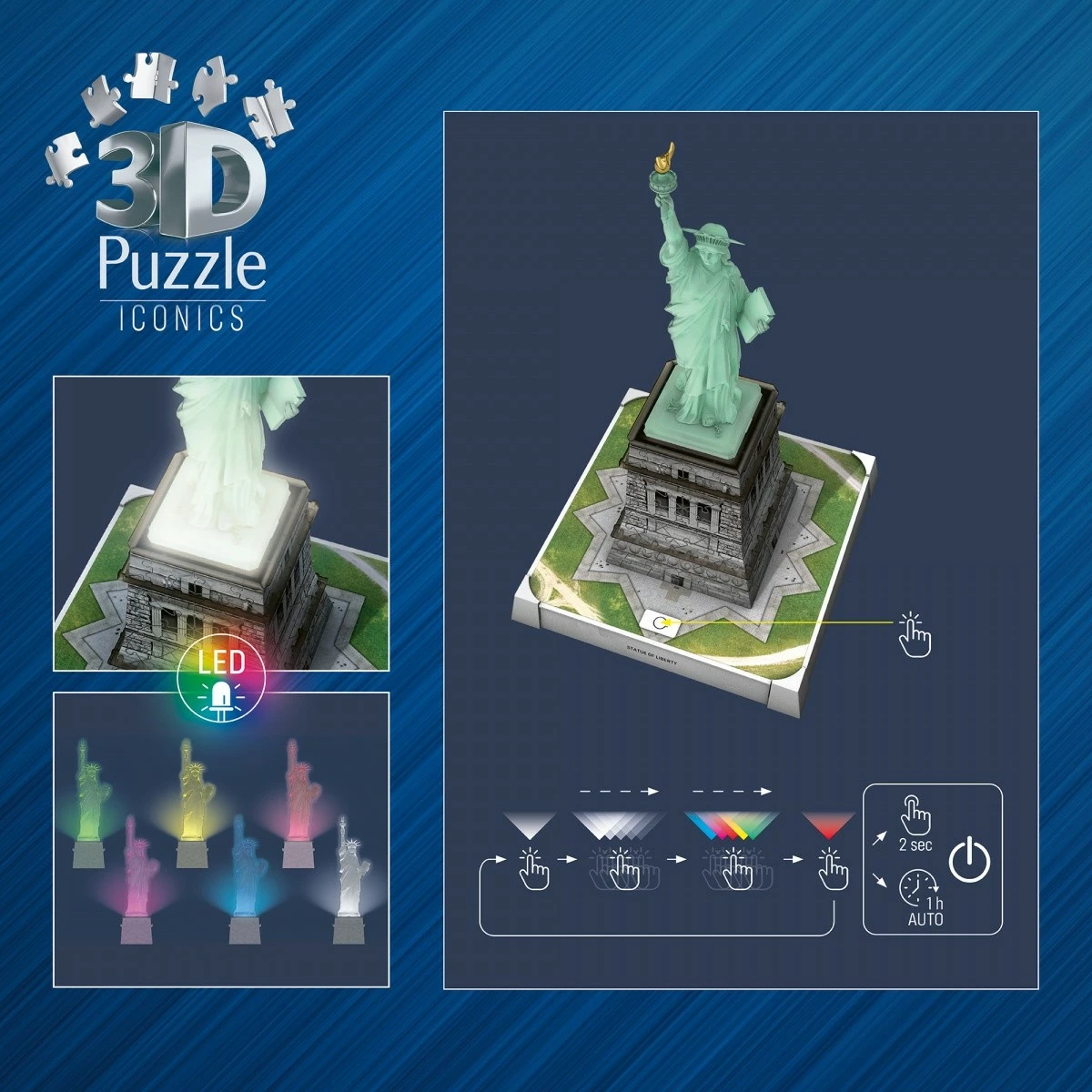 Puzzle 3D Ravensburger Statue of Liberty, 128 pjesë, plastik